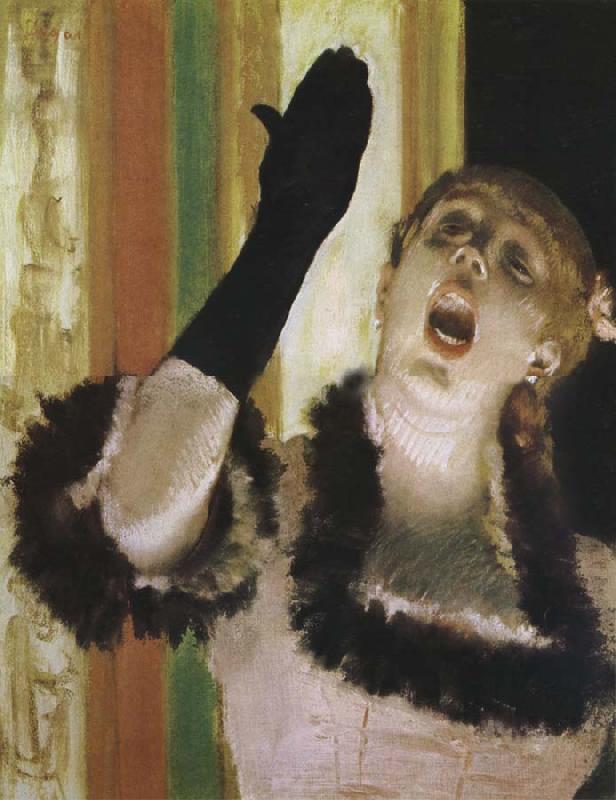Edgar Degas The Female singer Wearing Gloves oil painting image